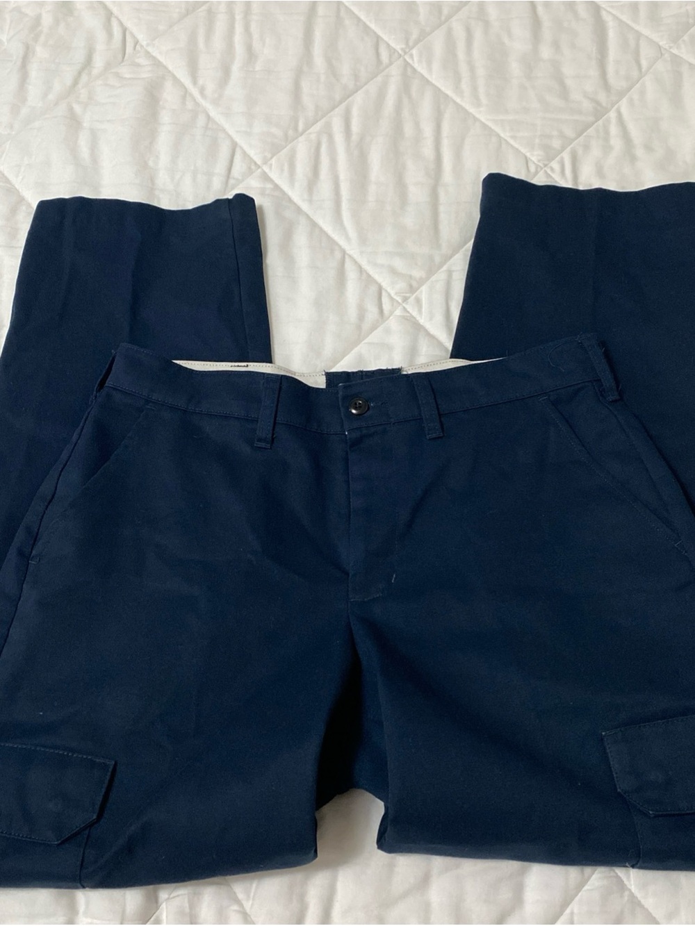 Men's Dark Navy Cargo Pants - Straight Everyday Utility Red Kap 34x31